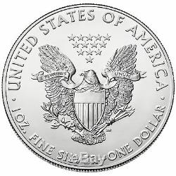 Lot of 5 2016 One Troy Oz. 999 Fine Silver American Eagle Coins BU