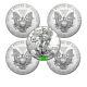 Lot Of 5 2020 1 Oz American Eagle. 999 Fine Silver Bu Coin Brand New