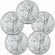 Lot Of 5 2020 1 Oz American Silver Eagle $1 Coins Gem Bu Sku59438