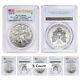 Lot Of 5 2020 (p) 1 Oz Silver American Eagle Pcgs Ms 69 Fs Emergency Issue
