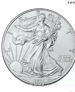 Lot of 5 2021 $1 Type 1 American Silver Eagle 1 oz Brilliant Uncirculated