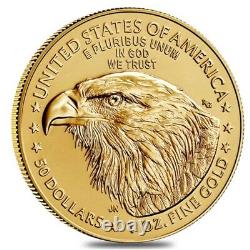 Lot of 5 2021 1 oz Gold American Eagle $50 Coin BU Type 2