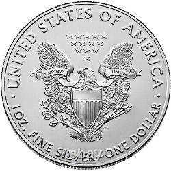 Lot of 5 2021 1oz American Silver Eagles. 999 Fine Silver BU Coins BRAND NEW