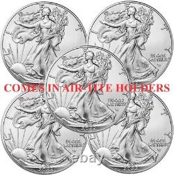 Lot of 5 2022 American Eagle Coins 1 oz 999 Fine Silver BU In Stock