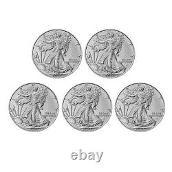 Lot of 5 2024 American Silver Eagle 1 oz BU