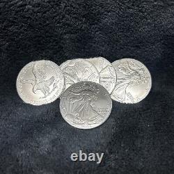 Lot of 5 Silver 2023 American Eagle 1 oz. Fine. 999 US oz Coins