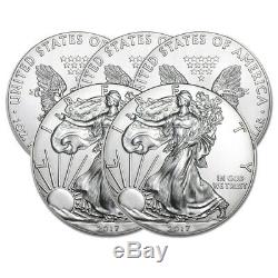 Lot of 5 Silver American Eagle Random Date 1 oz. Silver US Eagle. 999 fine Coins