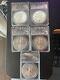 Lot Of 5 Silver Eagle Coins Anacs Ms70 Various Mintages