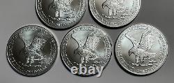 Lot of Five 2023 1 oz American Silver Eagle Coins BU in Vinyl Flips