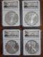 Lot Of Four 2013 Eagle S$1 Ms 70 Coins