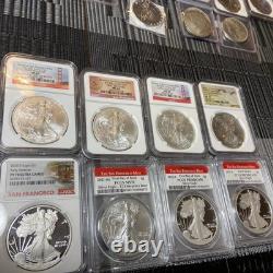 Lots Of Eight San Francisco, Mint Silver Eagle Ms 69 MS 70 PF 70 DCAM