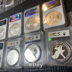 Lots Of Eight San Francisco, Mint Silver Eagle Ms 69 MS 70 PF 70 DCAM