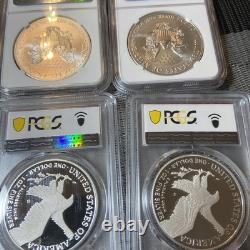 Lots Of Eight San Francisco, Mint Silver Eagle Ms 69 MS 70 PF 70 DCAM