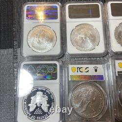 Lots Of Eight San Francisco, Mint Silver Eagle Ms 69 MS 70 PF 70 DCAM