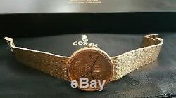 MINT MEN'S CORUM $20 AMERICAN DOUBLE EAGLE GOLD COIN WATCH w18kt SOLID GOLD BAND
