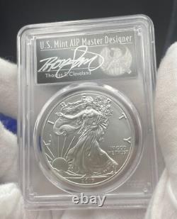 Mint! Burnished 2017 (W) $1 Silver Eagle FS PCGS SP70 Master Designer Cleveland