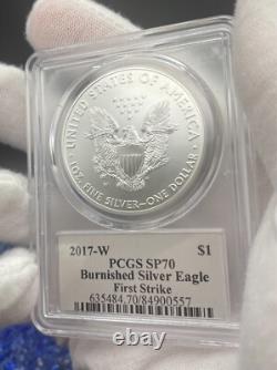 Mint! Burnished 2017 (W) $1 Silver Eagle FS PCGS SP70 Master Designer Cleveland