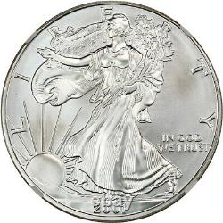 Mint Error 2001 Silver Eagle $1 NGC MS69 (Reverse Struck Through)