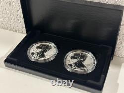 NEW 2021 American Eagle One Ounce Silver Reverse Proof Two-Coin Set Mint