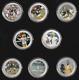Nfl Brett Favre Colorized Silver Eagle 8-coin Set Official Nfl Product Withcoa