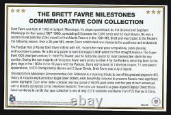 NFL Brett Favre COLORIZED SILVER EAGLE 8-COIN SET Official NFL Product withCOA