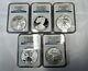 Ngc 25th Anniversary 2011 Silver Eagle 5-coin Set Ngc 70 Early Releases 2011-p