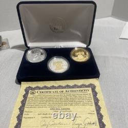 Nat Collector's Mint 2021 Double Eagle $2.999 Silver 3 -1/2 ozCoin Set Box