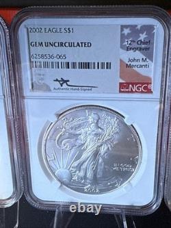 Nice Lot Of 3 Coins! 2002 Silver Eagle And 2 1923 Silver Peace Dollars