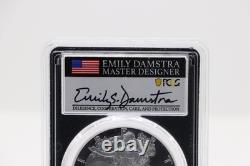 PCGS American Silver Eagle FIRST DAY ISSUE SIGNED EMILY DAMSTRA PR70DCAM 2021 W