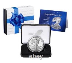 PRESALE 2025-W $1 1-oz Proof American Silver Eagle Congratulations Set Box