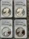 Poof Silver American Eagles / Lot Of 4 / Pr 69 Ngc / Free Shipping