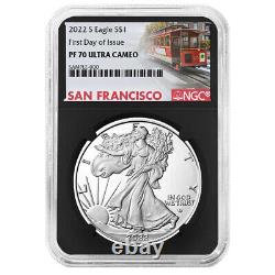 Presale 2022-S Proof $1 American Silver Eagle NGC PF70UC FDI Trolley Label Ret