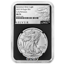 Presale 2023-W Burnished $1 American Silver Eagle NGC MS70 ER ALS Label Retro