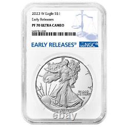 Presale 2023-W Proof $1 American Silver Eagle NGC PF70UC ER Blue Label