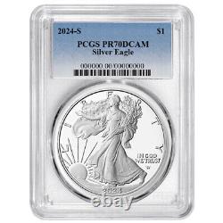 Presale 2024-S Proof $1 American Silver Eagle PCGS PR70DCAM Blue Label