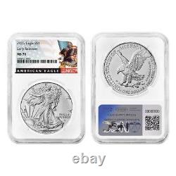 Presale 2025 $1 American Silver Eagle 3pc Set NGC MS70 ER Black Label Red W