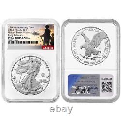 Presale 2025-P $1 1-oz Proof American Silver Eagle Marine Corps Privy NGC