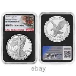 Presale 2025-S Proof $1 American Silver Eagle NGC PF70UC FDI Trolley Label