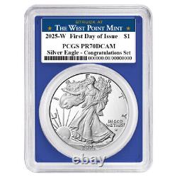 Presale 2025-W Proof $1 American Silver Eagle Congratulations Set PCGS PR70