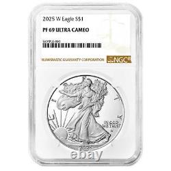 Presale 2025-W Proof $1 American Silver Eagle NGC PF69UC Brown Label