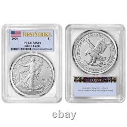 Presale 2026 $1 American Silver Eagle PCGS MS69 FS Flag Label