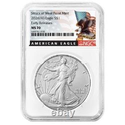 Presale 2026 (W) $1 American Silver Eagle NGC MS70 ER Black Label