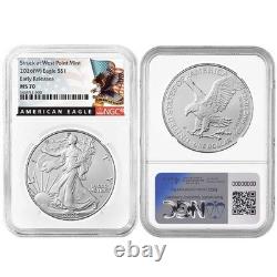 Presale 2026 (W) $1 American Silver Eagle NGC MS70 ER Black Label