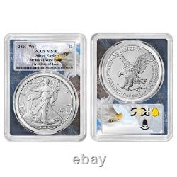 Presale 2026 (W) $1 American Silver Eagle PCGS MS70 FDOI Eagle Frame