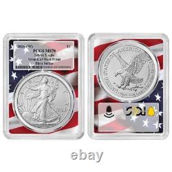 Presale 2026 (W) $1 American Silver Eagle PCGS MS70 FS Flag Frame
