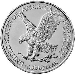 Presale Lot of 100 2021 $1 Type 2 American Silver Eagle 1oz Brilliant Uncirc