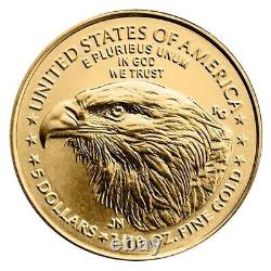 Random Year $5 1/10 oz American Gold Eagle Uncirculated Coin BU