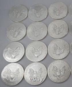 Roll 2015 $1 Uncirculated. 999 1 Oz Silver American Eagle Coin 20 Coins #6967