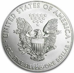 Roll of 20 2015 1 oz. 999 Fine American Silver Eagle BU Coins in Mint Tube