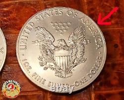 Roll of 20 2020 $1 American Silver Eagle 1 oz 999 Fine Silver Opened REV Spots